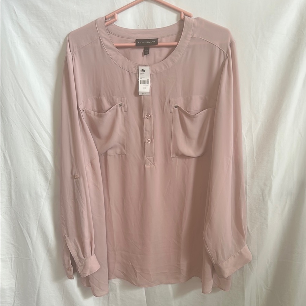 Pale Pink Sheer Women's Top by Lane Bryant